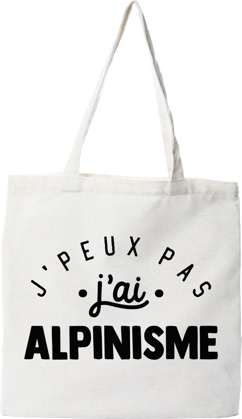 Tote bag coton recyclé j'peux pas j'ai alpinisme 2