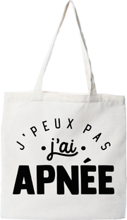Tote bag coton recyclé j'peux pas j'ai apnée 2