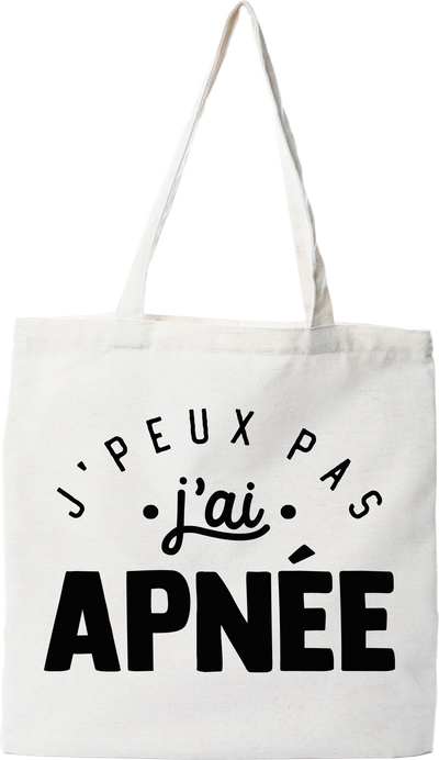 Tote bag coton recyclé j'peux pas j'ai apnée 2