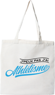 Tote bag coton recyclé j'peux pas j'ai athlétisme