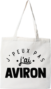 Tote bag coton recyclé j'peux pas j'ai aviron 2