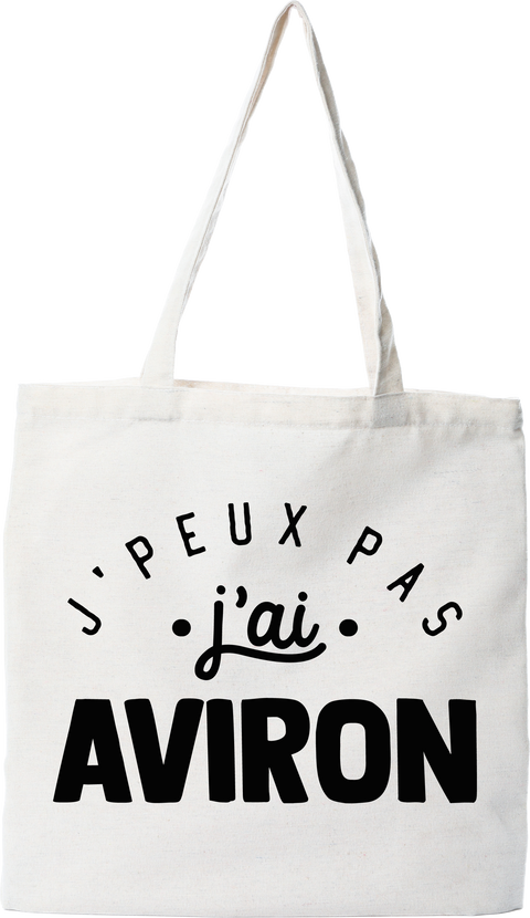 Tote bag coton recyclé j'peux pas j'ai aviron 2