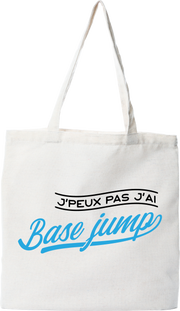 Tote bag coton recyclé j'peux pas j'ai base jump