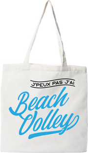 Tote bag coton recyclé j'peux pas j'ai beach volley