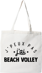 Tote bag coton recyclé j'peux pas j'ai beach volley 2