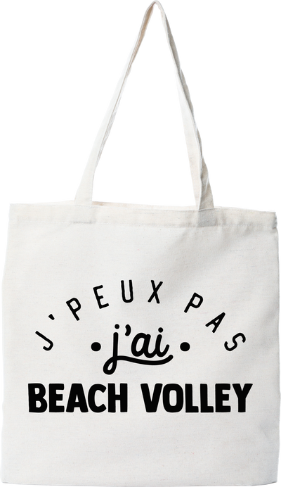 Tote bag coton recyclé j'peux pas j'ai beach volley 2