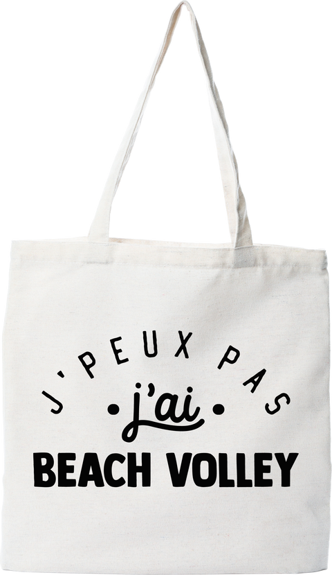 Tote bag coton recyclé j'peux pas j'ai beach volley 2