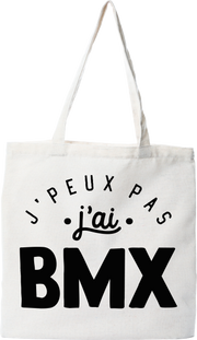 Tote bag coton recyclé j'peux pas j'ai bmx 2