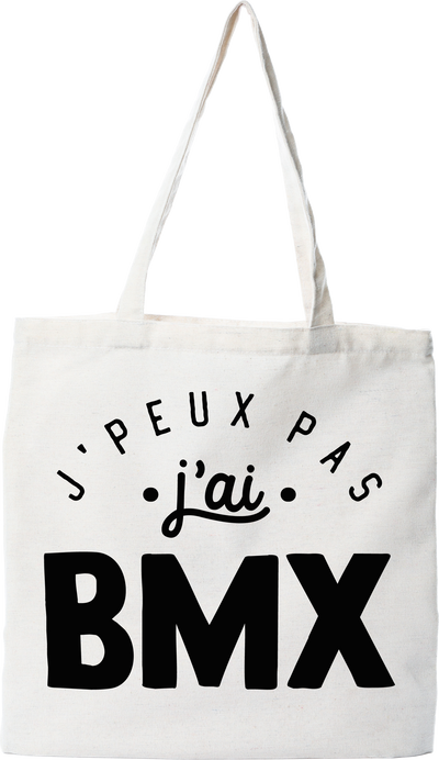 Tote bag coton recyclé j'peux pas j'ai bmx 2