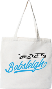 Tote bag coton recyclé j'peux pas j'ai bobsleigh