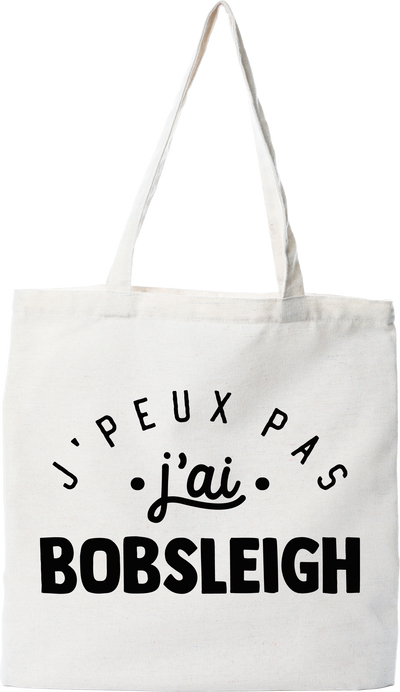 Tote bag coton recyclé j'peux pas j'ai bobsleigh 2