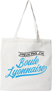 Tote bag coton recyclé j'peux pas j'ai boule lyonnaise