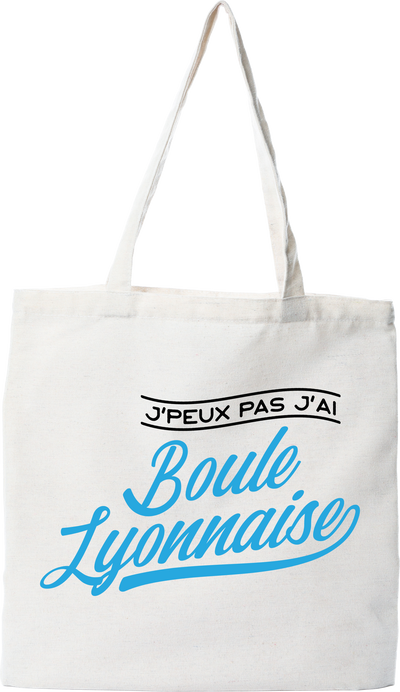 Tote bag coton recyclé j'peux pas j'ai boule lyonnaise