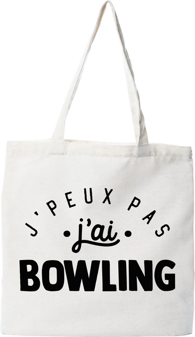Tote bag coton recyclé j'peux pas j'ai bowling 2