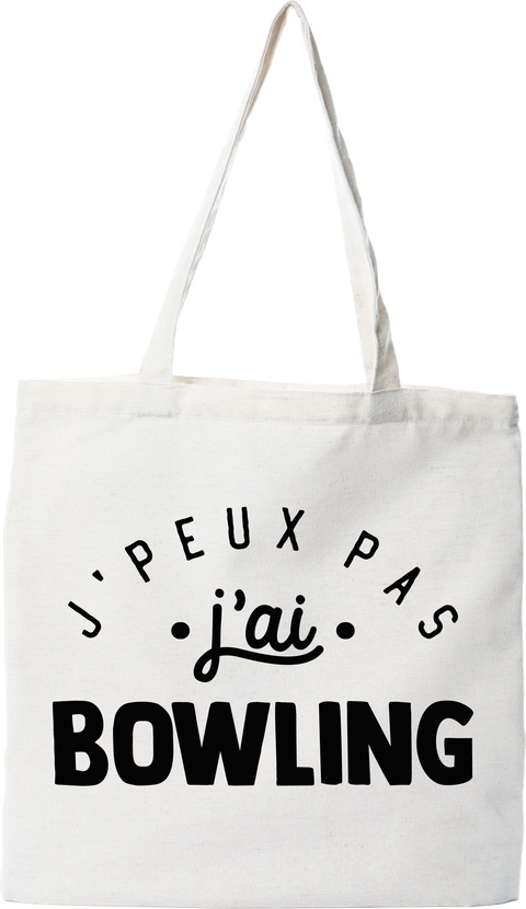 Tote bag coton recyclé j'peux pas j'ai bowling 2