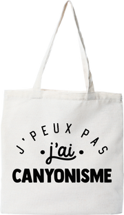 Tote bag coton recyclé j'peux pas j'ai canyonisme 2