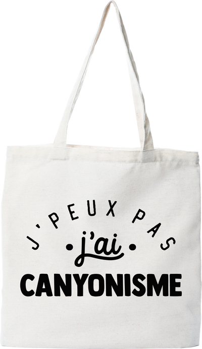 Tote bag coton recyclé j'peux pas j'ai canyonisme 2