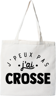 Tote bag coton recyclé j'peux pas j'ai crosse 2