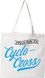 Tote bag coton recyclé j'peux pas j'ai cyclo-cross