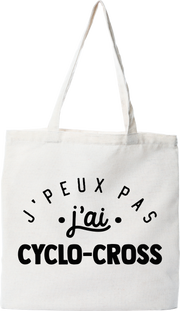 Tote bag coton recyclé j'peux pas j'ai cyclo-cross 2
