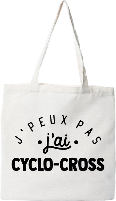 Tote bag coton recyclé j'peux pas j'ai cyclo-cross 2