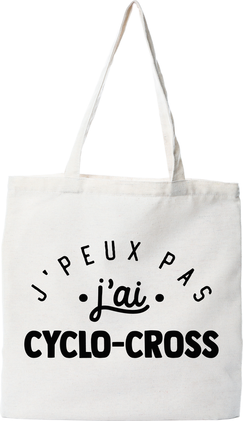 Tote bag coton recyclé j'peux pas j'ai cyclo-cross 2