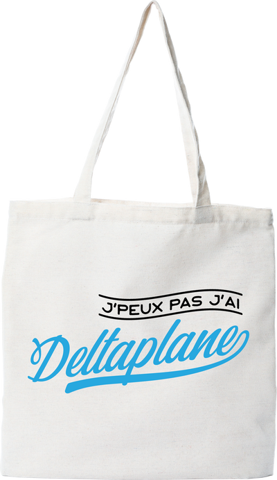 Tote bag coton recyclé j'peux pas j'ai deltaplane