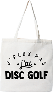 Tote bag coton recyclé j'peux pas j'ai disc golf 2