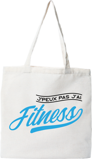 Tote bag coton recyclé j'peux pas j'ai fitness