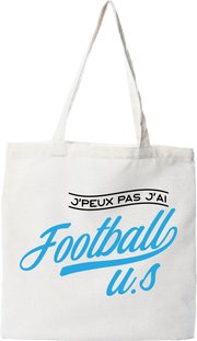 Tote bag coton recyclé j'peux pas j'ai football us