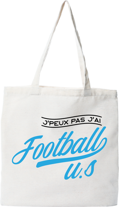 Tote bag coton recyclé j'peux pas j'ai football us