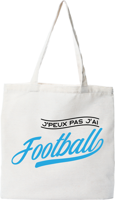 Tote bag coton recyclé j'peux pas j'ai football