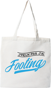 Tote bag coton recyclé j'peux pas j'ai footing
