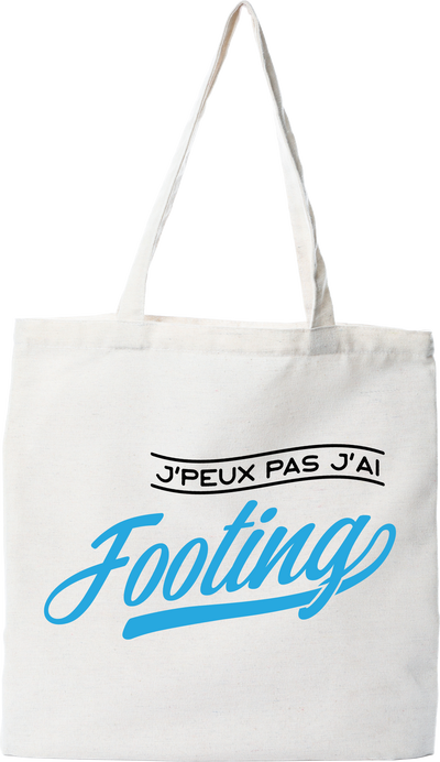 Tote bag coton recyclé j'peux pas j'ai footing