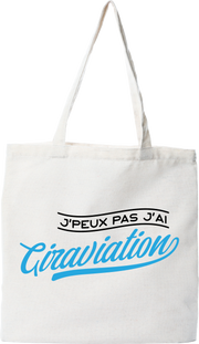 Tote bag coton recyclé j'peux pas j'ai giraviation