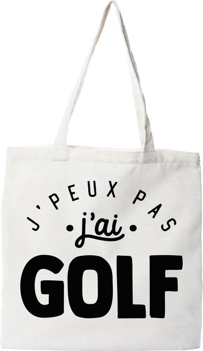 Tote bag coton recyclé j'peux pas j'ai golf 2