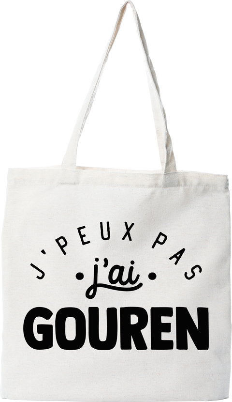 Tote bag coton recyclé j'peux pas j'ai gouren 2