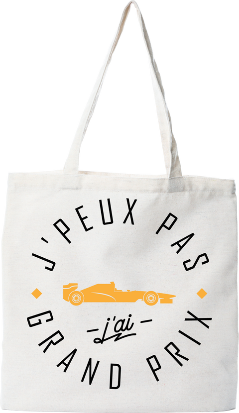 Tote bag coton recyclé j'peux pas j'ai grand prix