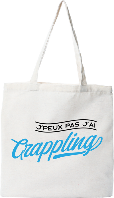 Tote bag coton recyclé j'peux pas j'ai grappling