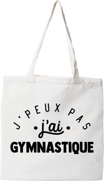 Tote bag coton recyclé j'peux pas j'ai gymnastique 2