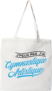 Tote bag coton recyclé j'peux pas j'ai gymnastique artistique