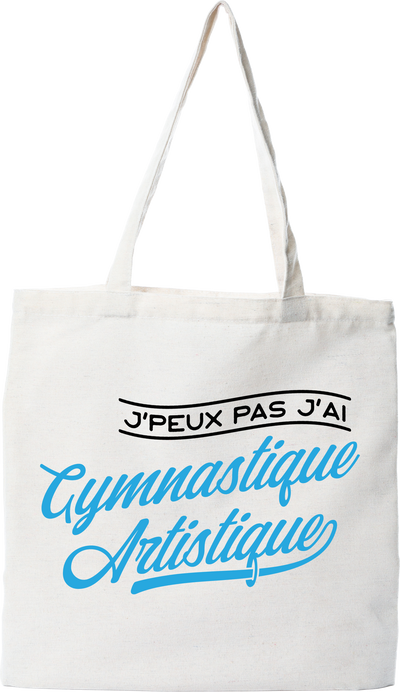 Tote bag coton recyclé j'peux pas j'ai gymnastique artistique