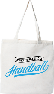 Tote bag coton recyclé j'peux pas j'ai handball