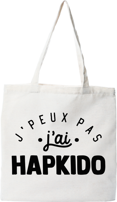 Tote bag coton recyclé j'peux pas j'ai hapkido 2
