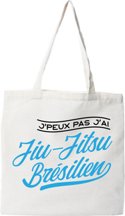Tote bag coton recyclé j'peux pas j'ai jiu-jitsu brésilien