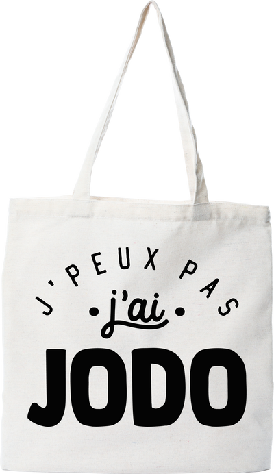 Tote bag coton recyclé j'peux pas j'ai jodo 2