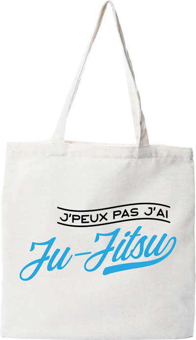 Tote bag coton recyclé j'peux pas j'ai ju-jitsu