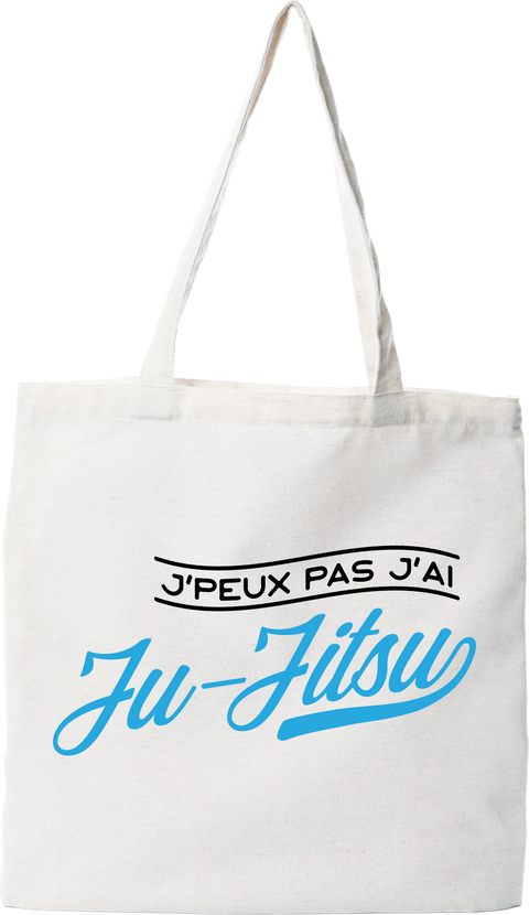 Tote bag coton recyclé j'peux pas j'ai ju-jitsu