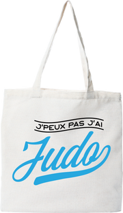 Tote bag coton recyclé j'peux pas j'ai judo