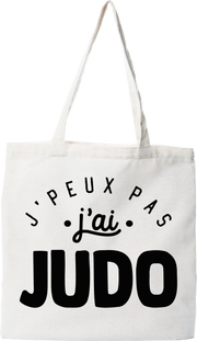 Tote bag coton recyclé j'peux pas j'ai judo 2